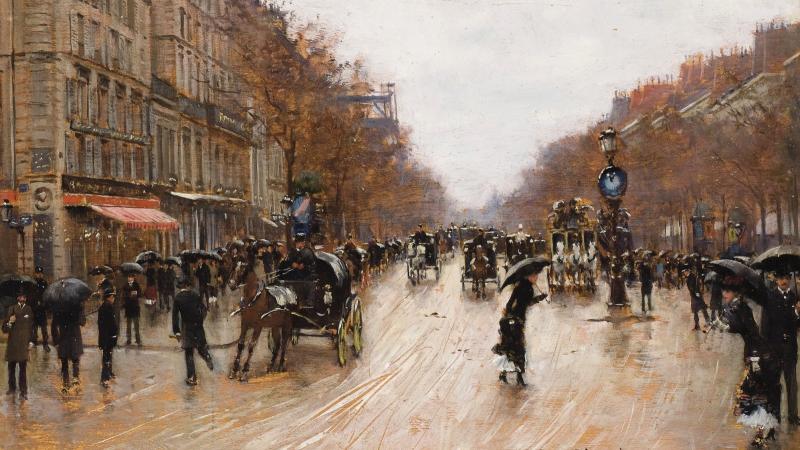 Jean Béraud (Scene de boulevard a Paris)