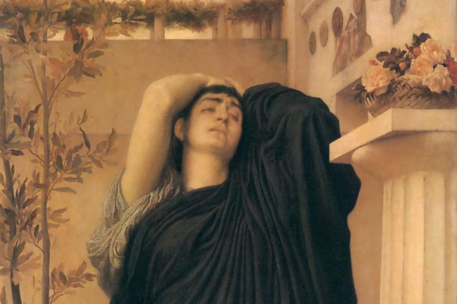 Electra at the Tomb of Agamemnon, Frederic Leighton, 1869