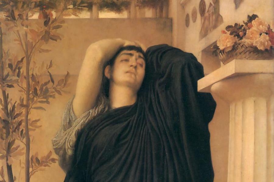 Electra at the Tomb of Agamemnon, Frederic Leighton, 1869