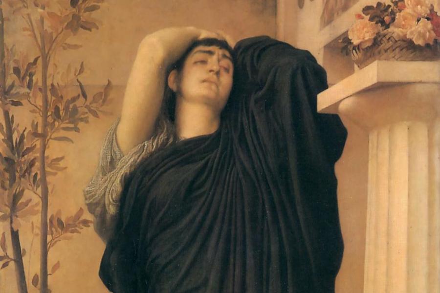 Electra at the Tomb of Agamemnon, Frederic Leighton, 1869