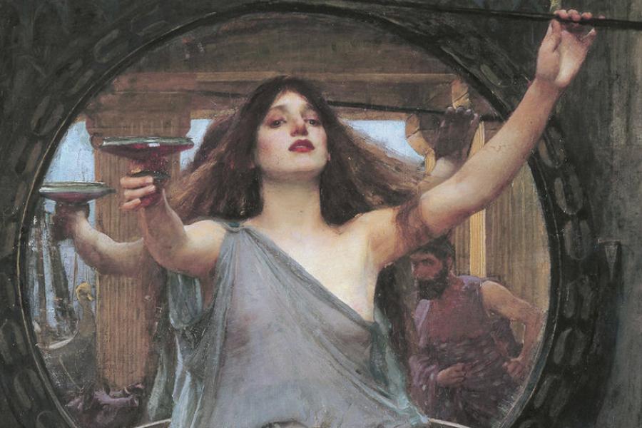 Circe ofreciendo la copa a Ulises, John William Waterhouse,1891