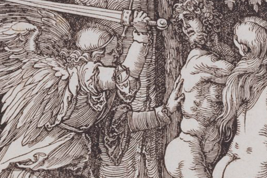 Albrecht Dürer, "La expulsión del paraíso" (1510)