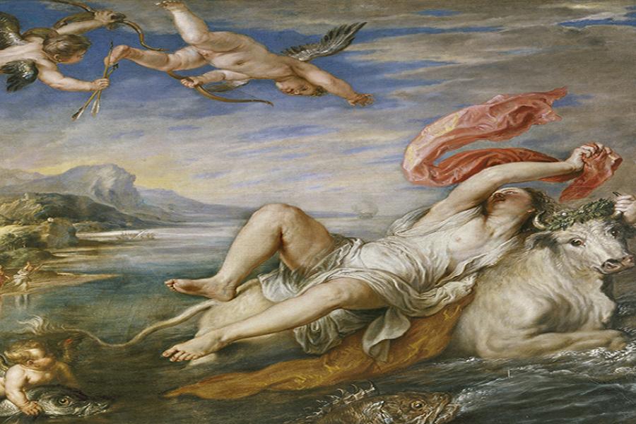 El rapto de Europa. Tiziano, 1560