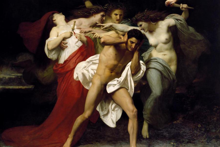 Orestes perseguit per les Furies, William Bouguereau, 1862
