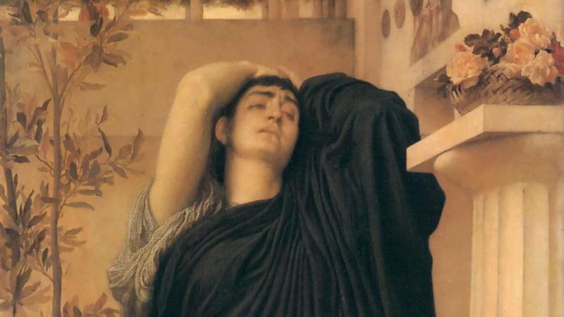 Electra at the Tomb of Agamemnon, Frederic Leighton, 1869