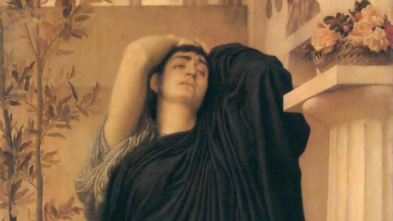 Electra at the Tomb of Agamemnon, Frederic Leighton, 1869