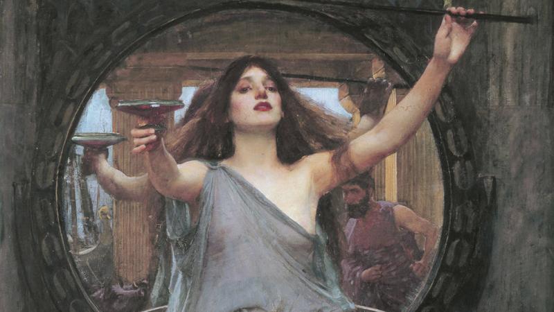 Circe ofreciendo la copa a Ulises, John William Waterhouse,1891