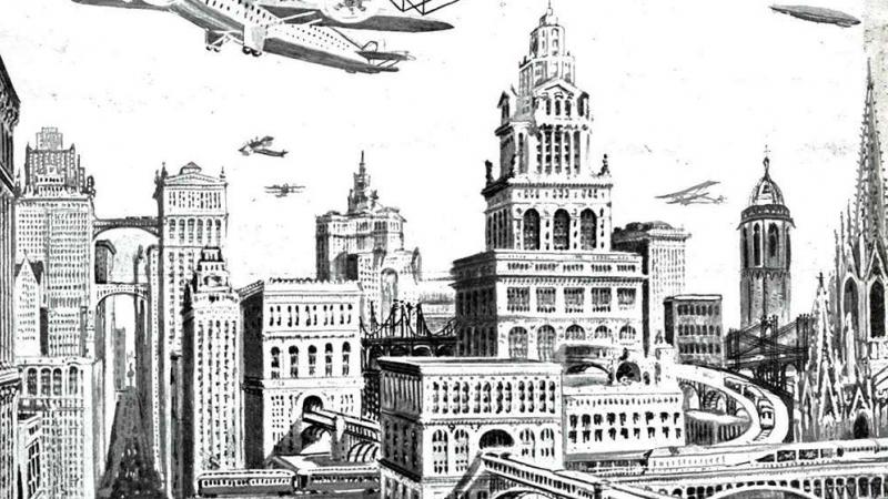 Barcelona futurista. Publicada a la revista “La Ilustración Ibero-Americana n.III (1929)