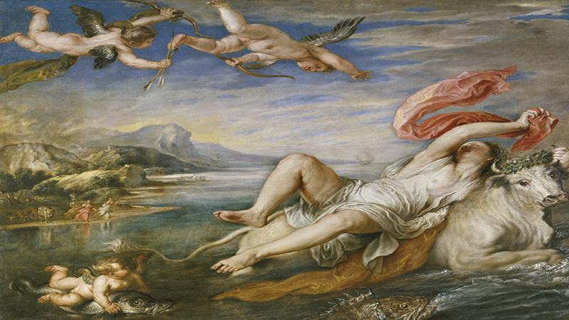 El rapto de Europa. Tiziano, 1560