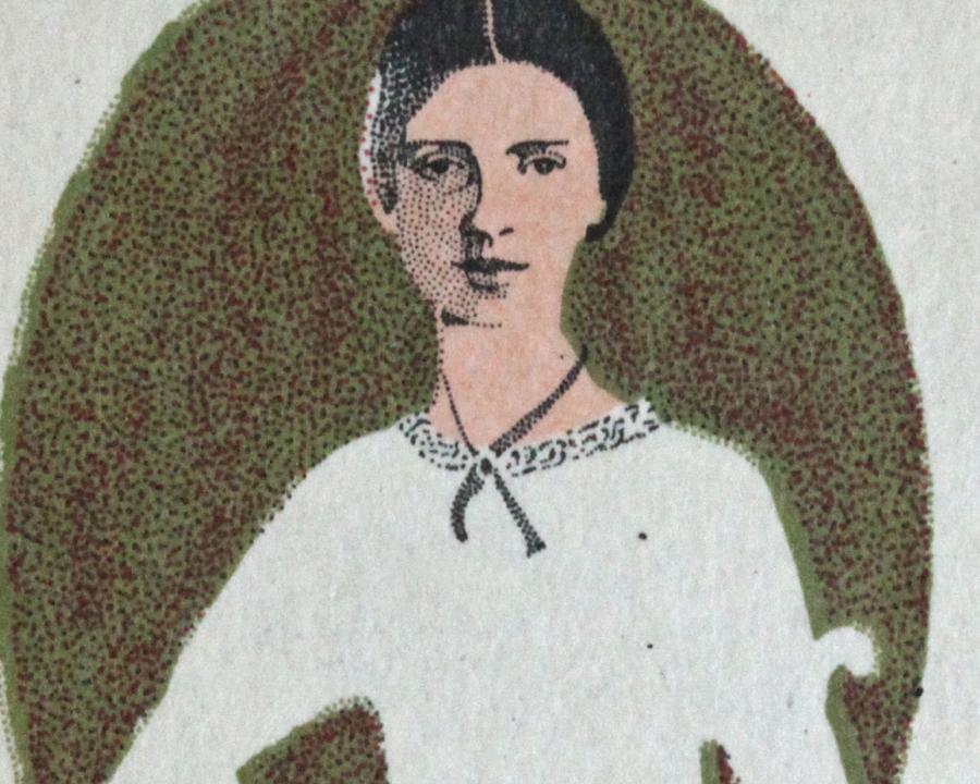 Segell d'Emily Dickinson emès pel Servei postal dels Estats Units en 1971 | Domini públic