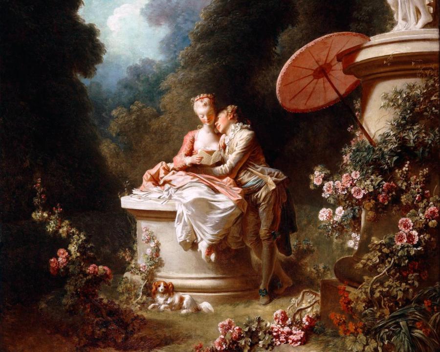 La declaración de amor. Jean-Honoré Fragonard, 1771.