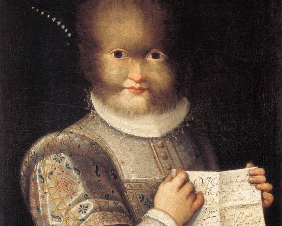 Retrato de Antonietta Gonsalvus. Lavinia Fontana, 1583.