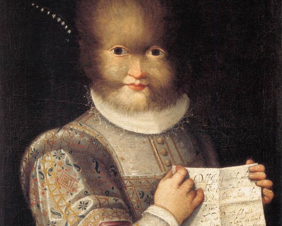 Retrato de Antonietta Gonsalvus. Lavinia Fontana, 1583.