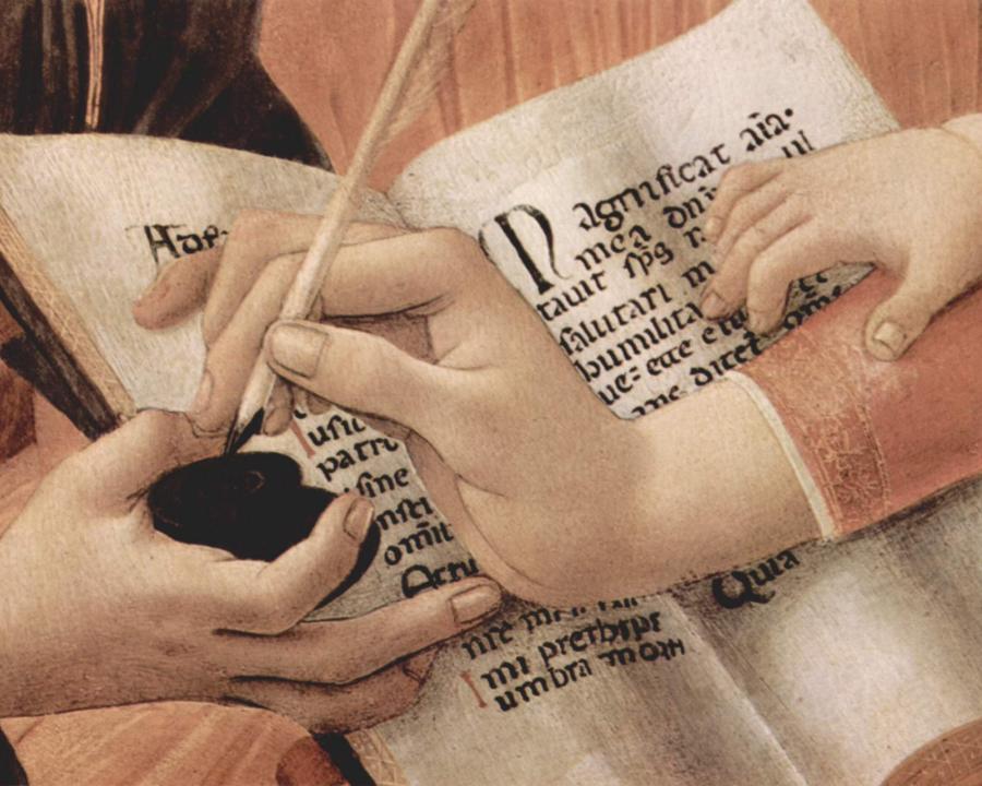 Madonna del Magnificat, detalle. Sandro Botticelli, 1483.