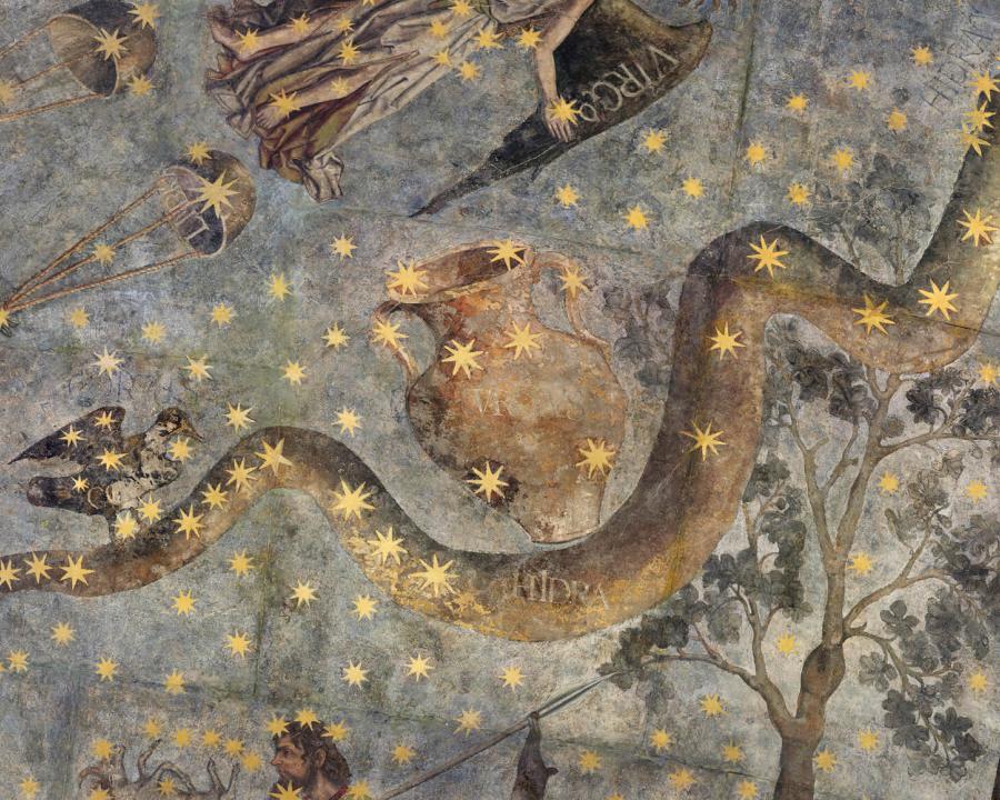 Detalle de El cielo de Salamanca. Fernando Gallego. Circa 1490