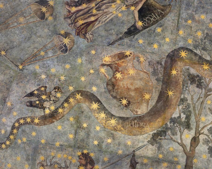 Detalle de El cielo de Salamanca. Fernando Gallego. Circa 1490